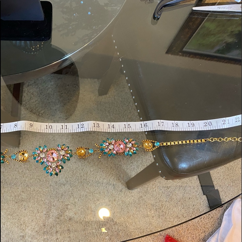 Gorgeous Statement Necklace Pin & Turquoise on Gold - Picture 10 of 16